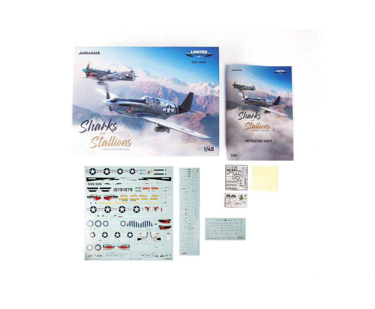 Eduard 11200 Sharks and Stallions DUAL COMBO P-40 N and P-51 B/C 1/48 – zdjęcie 3