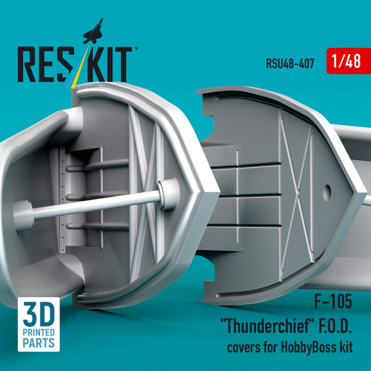 RESKIT RSU48-0407 F-105 "Thunderchief" F.O.D. covers for HobbyBoss kit (3D Printed) 1/48
