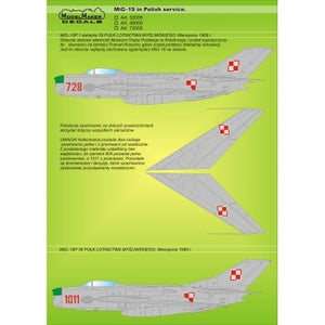 ModelMaker Decals D48005 MiG-19 in Polish service 1/48 – obrázek 2
