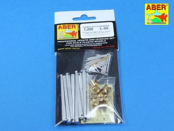 Aber 200L-05 Set of barrels for HMS Rodney or Nelson - 405mm x 9, 152mm x 12, 102mm x 6 1/200 – Bild 5