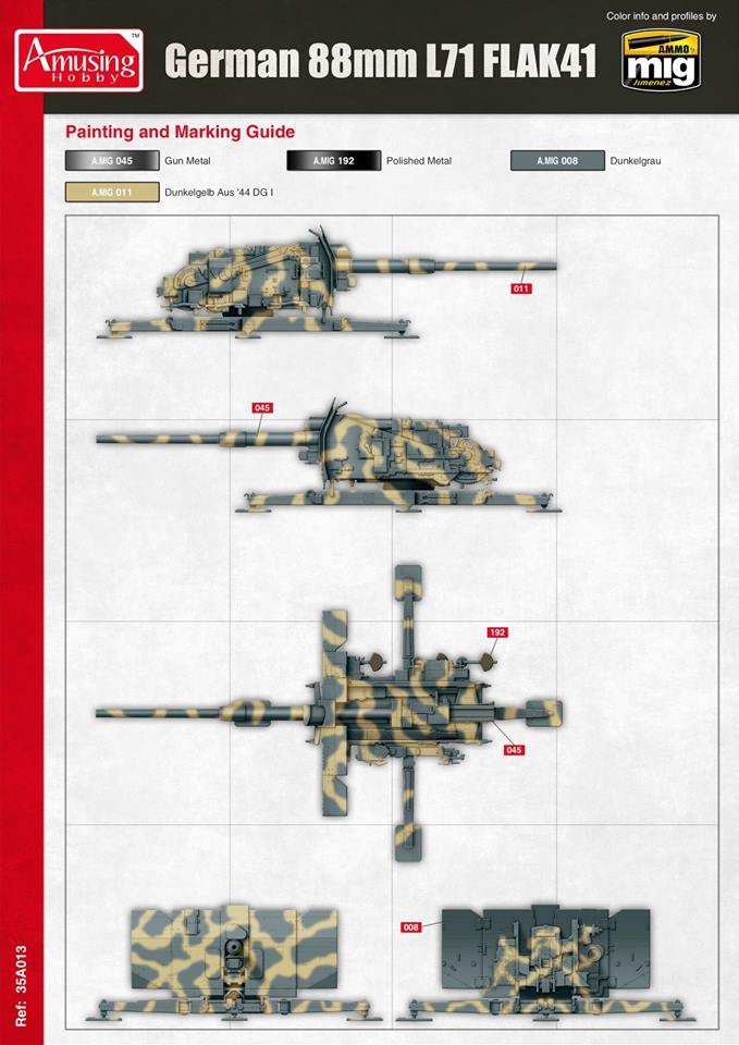 Amusing Hobby 35A024 8.8cm L/71 Flak41 (1/35) – obrázek 3