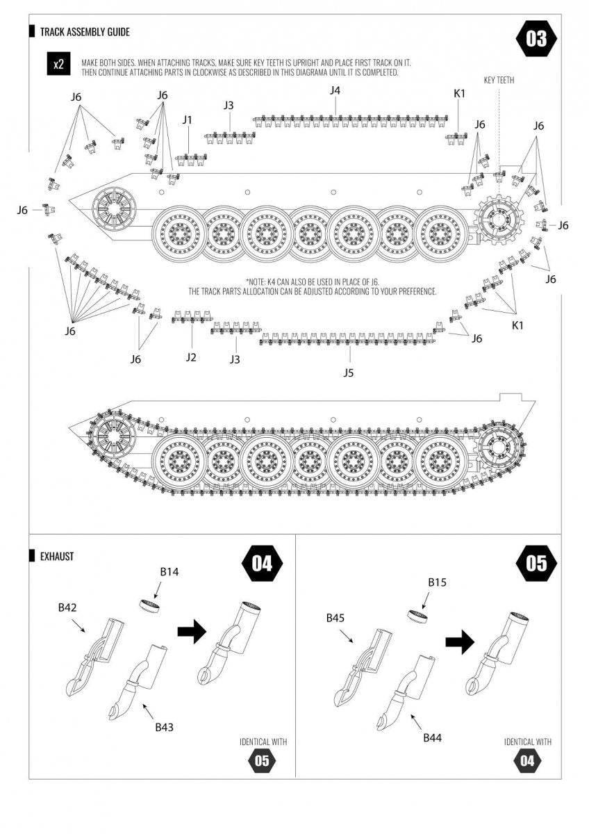 Modelcollect UA35010 WWII German E60 ausf.D 12.8cm tank with side armor late type 1/35 – image 5