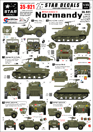 Star Decals 35-921 British armor in Normandy 1/35