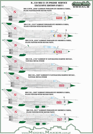 ModelMaker Decals D48150 MiG-21 in Polish service Exclusive edition part I 1/48 – Bild 2