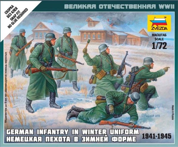 Zvezda 6198 Infanterie allemande (uniforme d&amp;#39;hiver, 1941-1945) 1/72