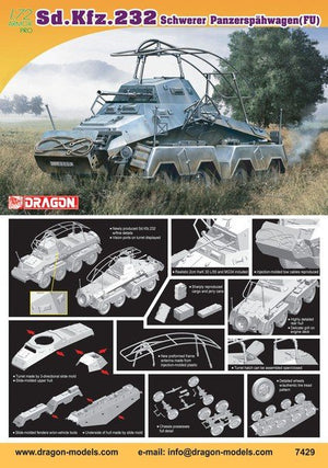Dragon 7429 Sd.Kfz.232 Schwerer Panzerspahwagen (FU) 1/72