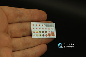 Quinta Studio QP135004 Étoiles et emblèmes nationaux pour navires de guerre soviétiques/russes 1/350 – image 12