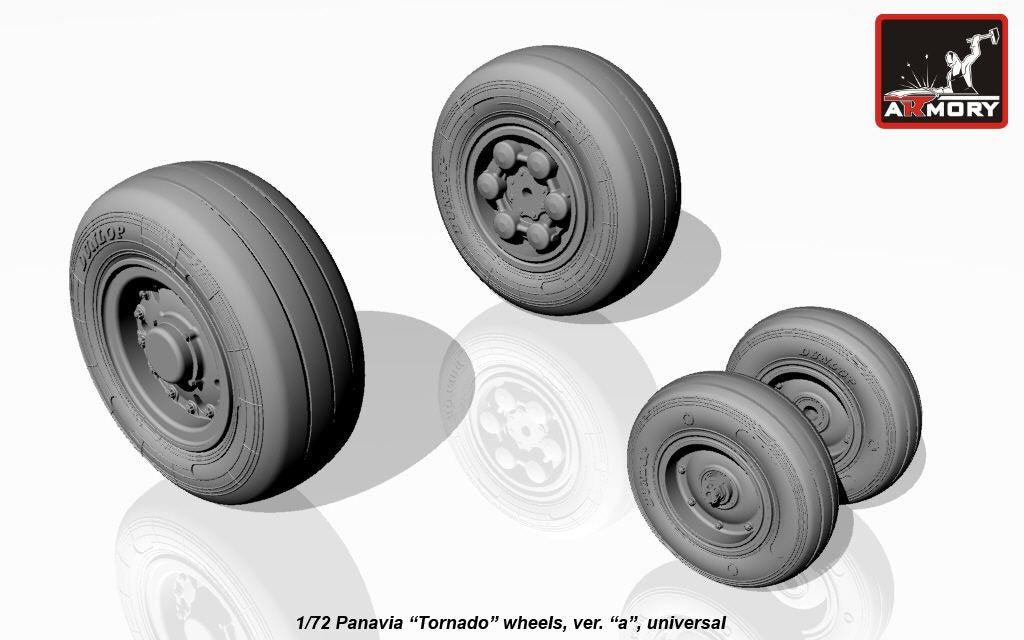 Armory Models AW72501a Panavia Tornado wheels, w/ tires type “a” (DL) 1/72 – image 2