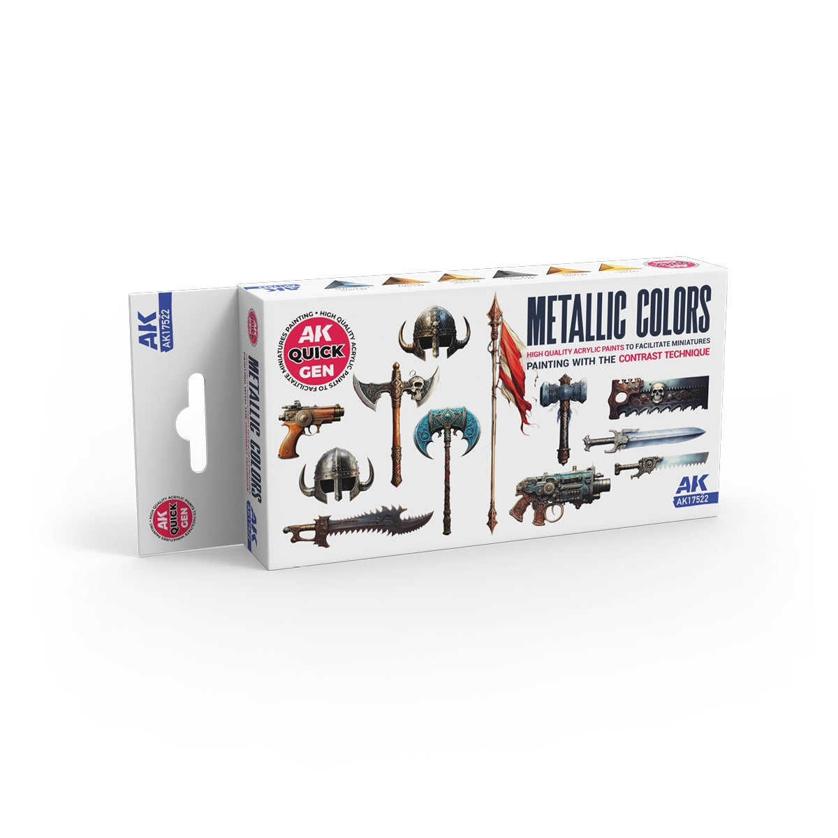 AK Interactive AK17522 METALLICS – QUICK GEN SET 6x18ml
