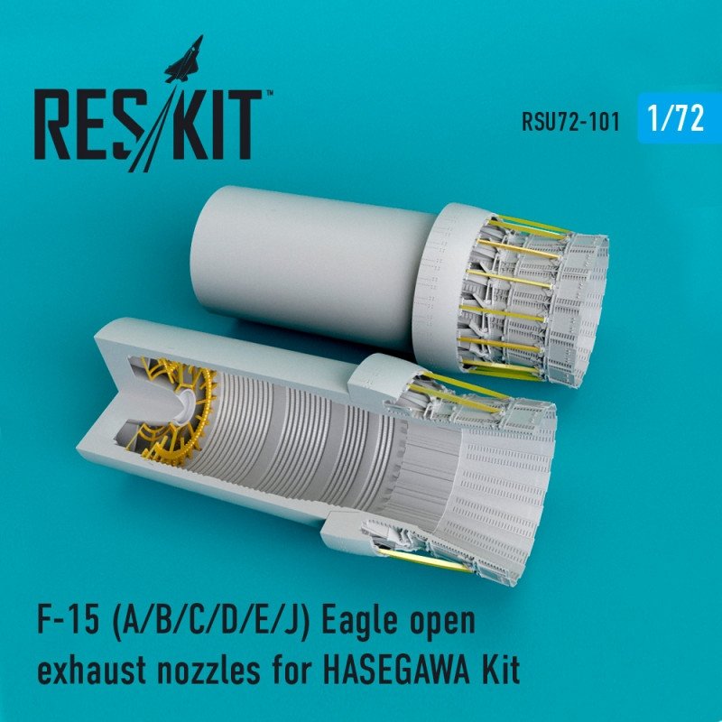 RESKIT RSU72-0101 Buses d'échappement ouvertes Eagle pour F-15 A/B/C/D/E/J (Hasegawa 1/72) 