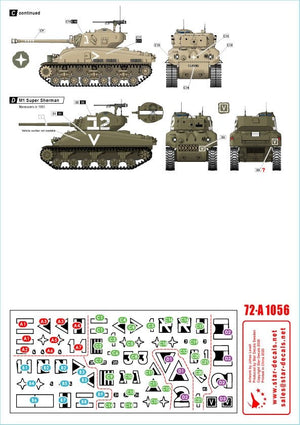 Star Decals 72-A1056 Israeli AFVs # 1. M1 Super Sherman and M1 Super Sherman 1/72 – immagine 2