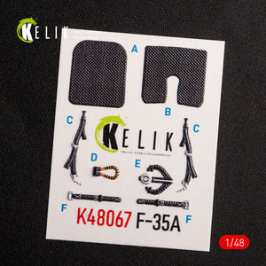 KELIK K48067 F-35A INTERIOR 3D DECALS FOR TAMIYA KIT 1/48 – image 2