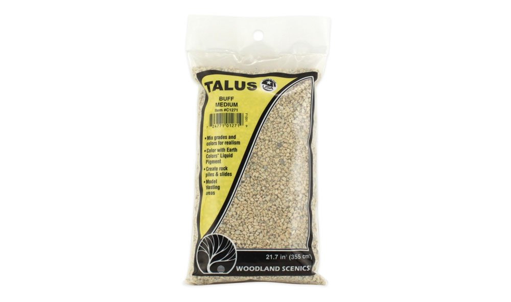 Woodland Scenics WC1271 Medium Buff Talus - medium rock aggregate – image 2