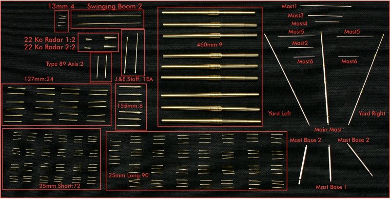 Pontos 35003F1 IJN Yamato Detail Up Set 1/350 – image 7