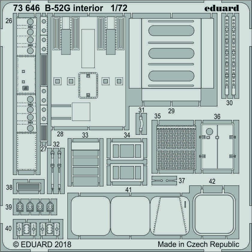 Intérieur du B-52G Eduard 73646, échelle 1/72, MODELCOLLECT