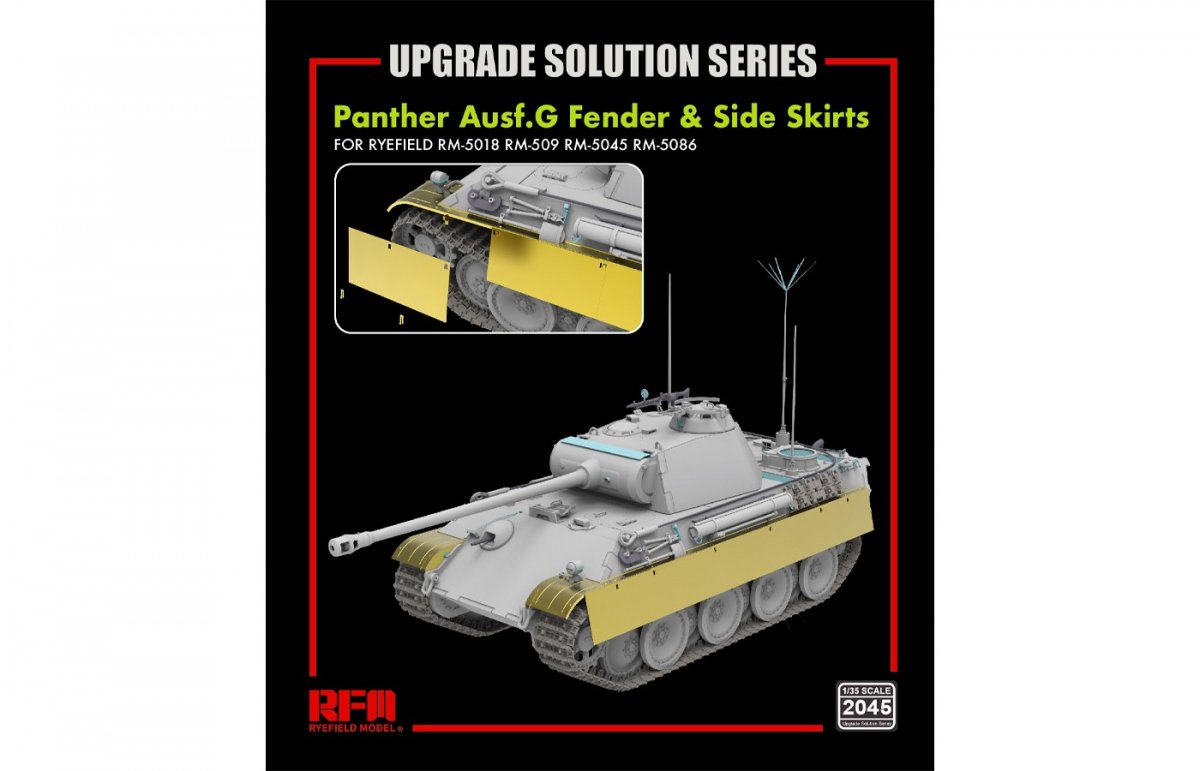 Rye Field Model 2045 Panther Ausf.G Fender &amp;amp; Side Skirt - Upgrade Solution 1/35 – image 3