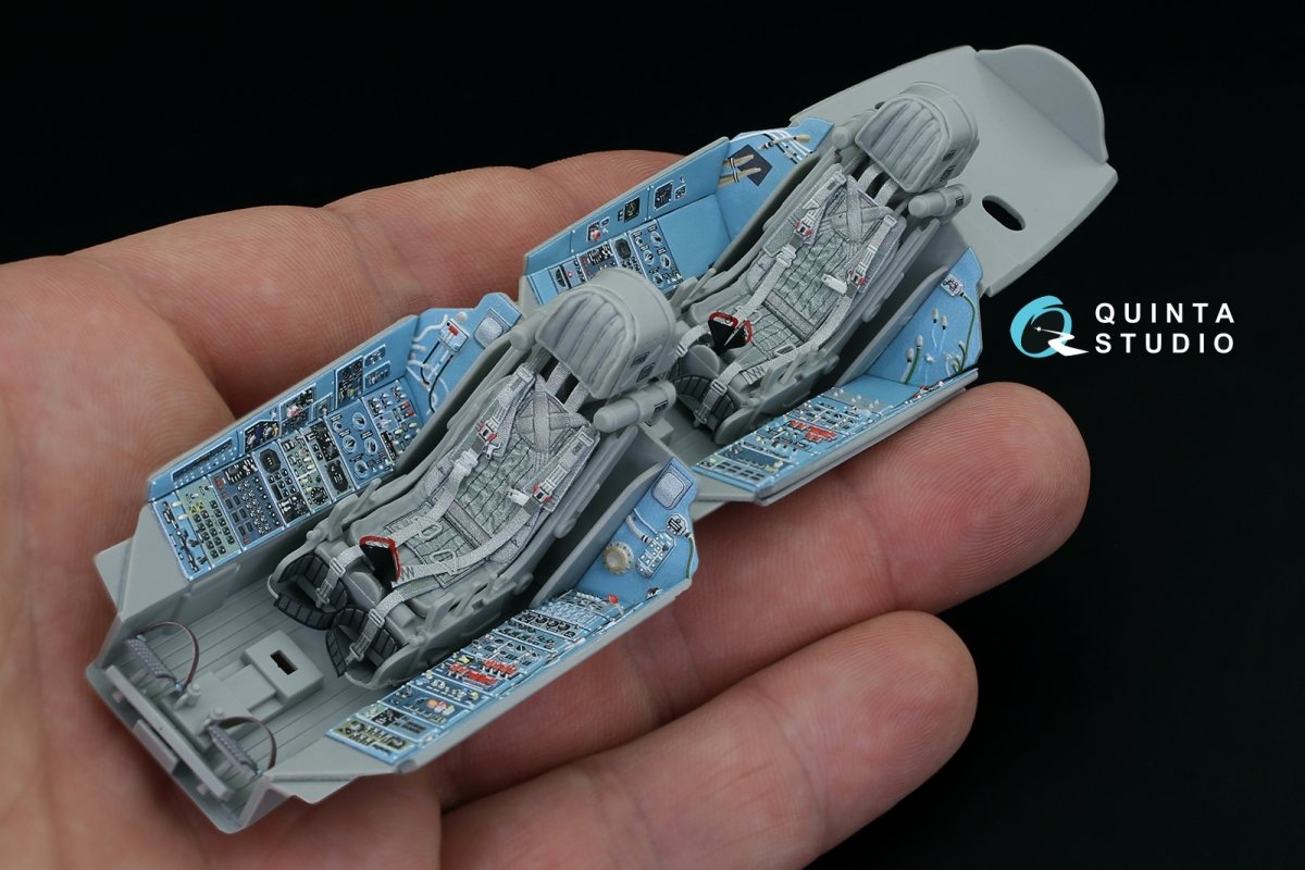 Quinta Studio QD32072 Su-27UB 3D-Printed &amp;amp; colored Interior on decal paper (for Trumpeter kit) 1/32 – image 7