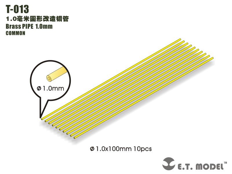 ET Model T-013 Brass PIPE 1.0mm