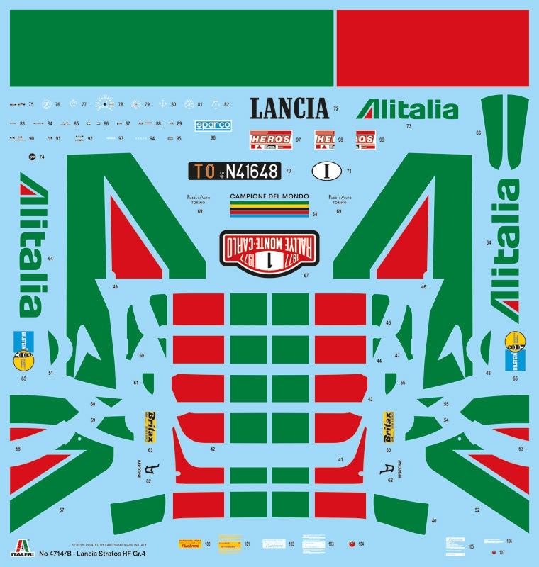 Italeri 4714 Lancia Stratos HF Gr.4 Monte-Carlo 1977 1/12 – image 23
