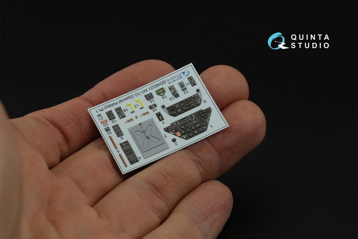 Quinta Studio QD48331 AH-1G 3D-Printed &amp;amp; colored Interior on decal paper (Special Hobby) 1/48 – Bild 3