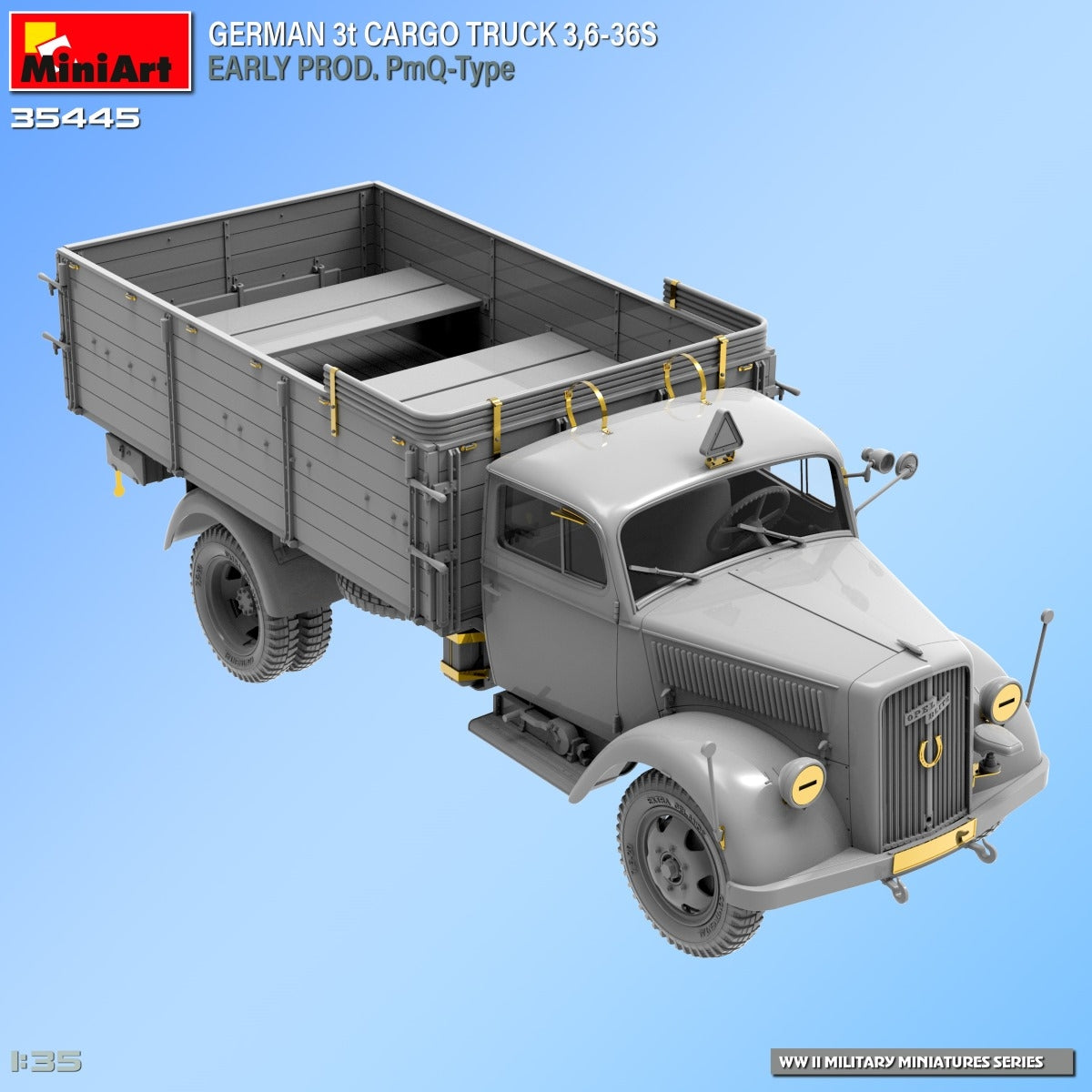 Miniart 35445 GERMAN 3t CARGO TRUCK 3.6-36S EARLY PROD. PmQ-Type 1/35 – obrázek 10