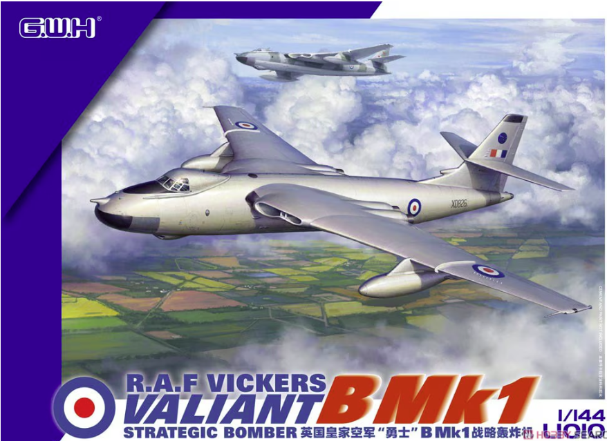 Great Wall Hobby L1010 RAF Vickers Valiant B Mk1 Strategic Bomber 1/144