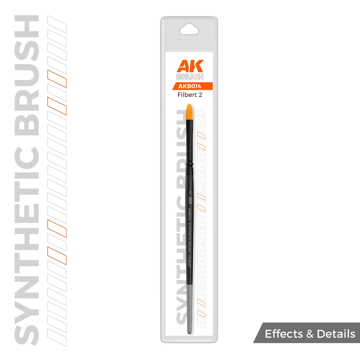 AK Interactive AKB014 AK SYNTHETIC BRUSH – FILBERT 2 – obrázek 2