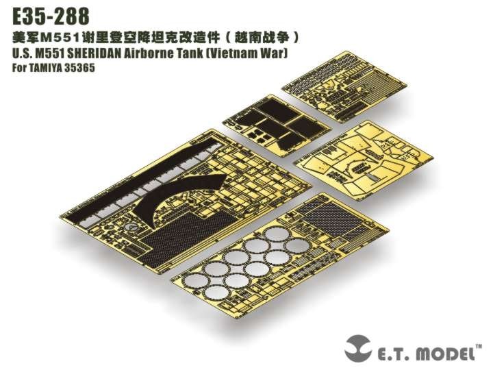 E.T. Model E35-288 U.S. M551 SHERIDAN Airborne Tank Vietnam War For TAMIYA 35365 – zdjęcie 2
