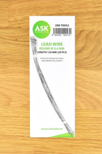 ASK T0052 Lead Wire Round Ø 0.4 mm x 120 mm (28 pcs)