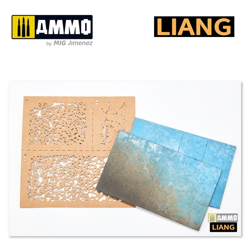 Liang 0001 Weathering Airbursh Stencils – imagen 8