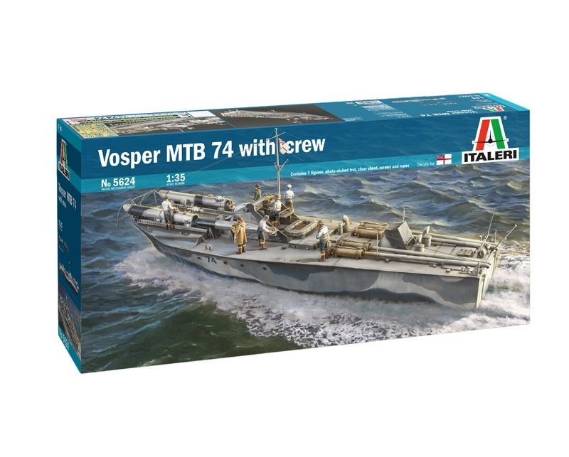 Italeri 5624 Vosper 74 Torpedo Boat with crew (7 FIGURES &amp; ACCESSORIES INCLUDED) 1/35