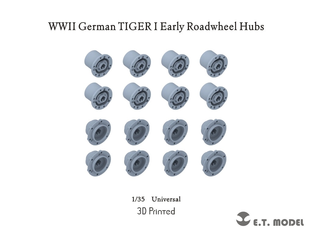 ET Model P35-295 Moyeux de roues de route pour le Tiger I allemand de la Seconde Guerre mondiale (version initiale) à l'échelle 1/35
