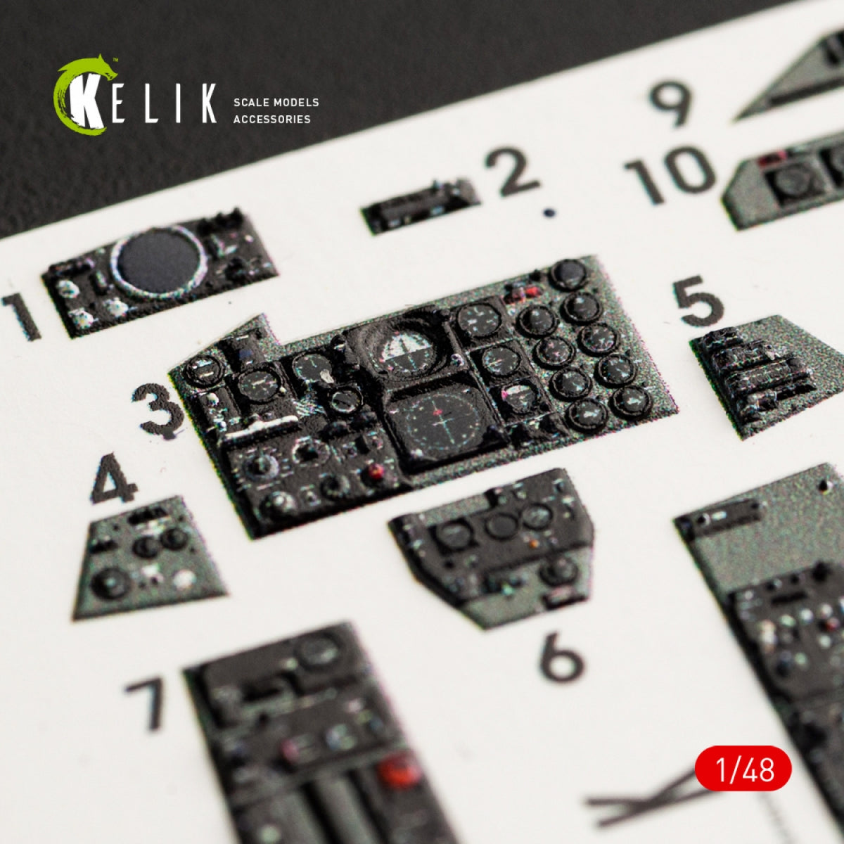 KELIK K48056 F-4G INTERIOR 3D DECALS FOR MENG KIT 1/48 – zdjęcie 5