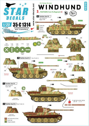 Star Decals 35-C1314 Windhund #3 1/35