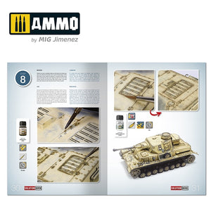 AMMO of Mig Jimenez 6602 SOLUTION BOOK 19 - Comment peindre les véhicules allemands DAK de la Seconde Guerre mondiale (anglais, espagnol, français, allemand) – image 2