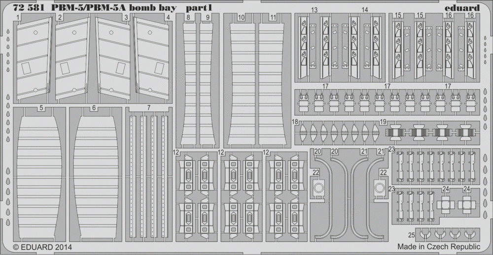 Eduard 72581 PBM-5/ PBM-5A bomb bay 1/72 MINICRAFT – image 2