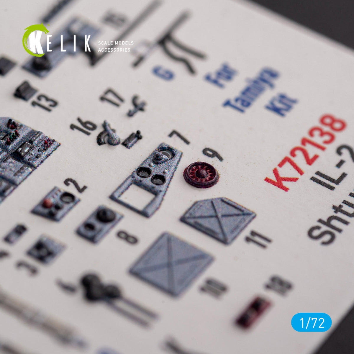 KELIK K72138 Il-2 Shturmovik - interior 3D decals for Tamiya kit 1/72 – immagine 6