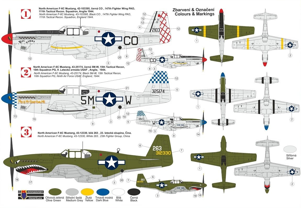 Kovozavody Prostejov KPM0246 F-6C &amp;quot;Photo-recce Mustang&amp;quot; 1/72 – immagine 2