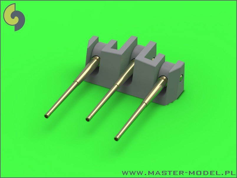 Master SM-350-079 HMS Belfast armament - 6in (12pcs), 4in (12pcs) barrels - set includes resin correction for 6in gun mounting 1/350 – Bild 2