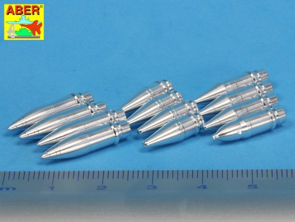 Aber 16073 Panzer IV various 7.5 cm ammo projectiles x 12 pcs. (1/16) – Bild 2