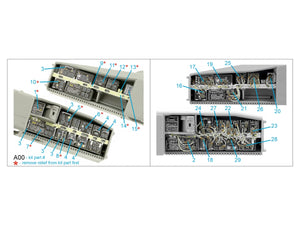 Quinta Studio QD35118 AH-64D Extended forward avionics bays 3D-Printed &amp;amp; colored Interior on decal paper (Takom) 1/35 – Bild 2