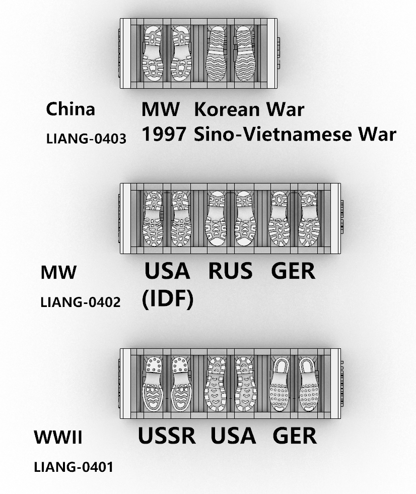 Liang 0403 3D-print Model Shoeprint Tools MW Korean War (1997 Sino-Vietnamese War) 1/35 – imagen 2