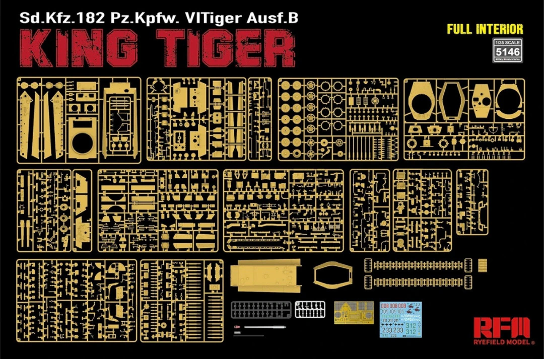 Rye Field Model 5146 Pz.Kpfw.VI Ausf.B King Tiger Henschel Turret Sd.Kfz. 182 with full interior 1/35 – image 2
