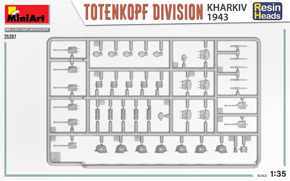 MiniArt 35397 TOTENKOPF DIVISION. KHARKOV 1943. RESIN HEADS 1/35 – image 8