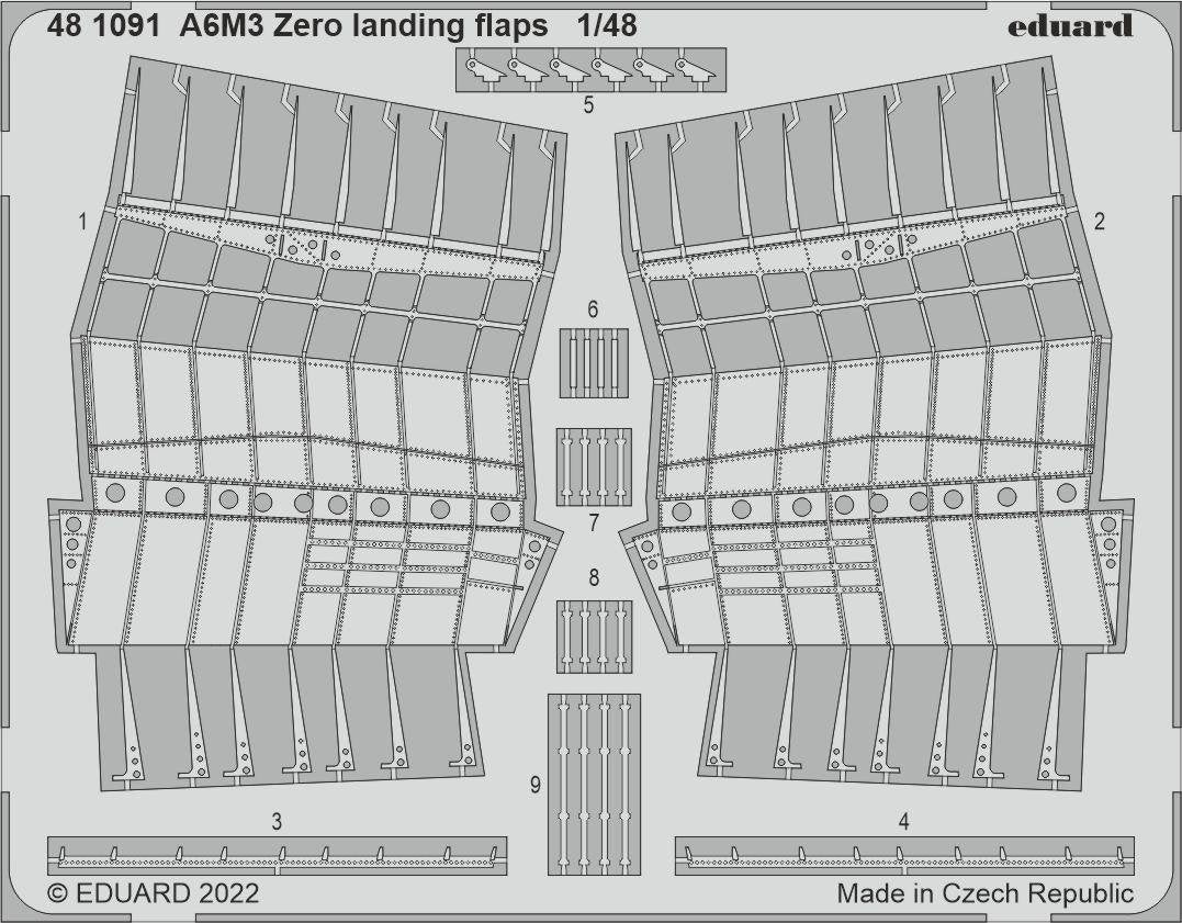 Eduard 481091 A6M3 Zero landing flaps EDUARD 1/48
