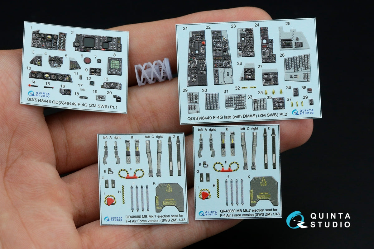 Quinta Studio QD+48449 F-4G late 3D-Printed &amp;amp; colored Interior on decal paper (Zoukei Mura SWS) (with 3D-printed resin parts) 1/48 – image 2