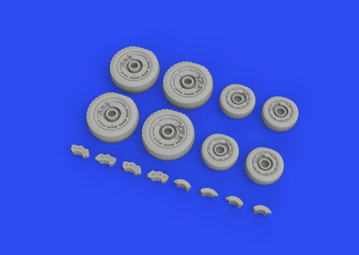Eduard 648734 CH-47A wheels HOBBY BOSS 1/48 – obrázek 2