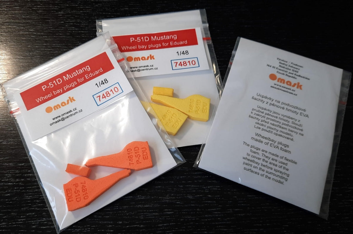 Omask 74810 P-51D Mustang wheel bay plugs (for Eduard) 1/48 – obrázek 2