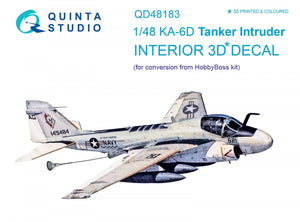 Quinta Studio QD48183 KA-6D Intruder 3D-Printed &amp;amp; colored Interior on decal paper (for conversion from HobbyBoss kit) 1/48