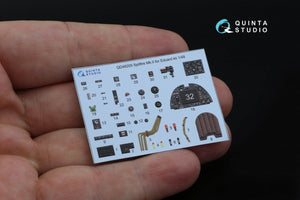 Quinta Studio QD48205 Spitfire Mk.II 3D-Printed &amp;amp; colored Interior on decal paper (Eduard) 1/48 – image 8